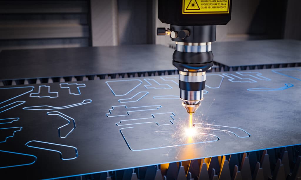 example of metal fabrication cutting techniques: a laser cutter
